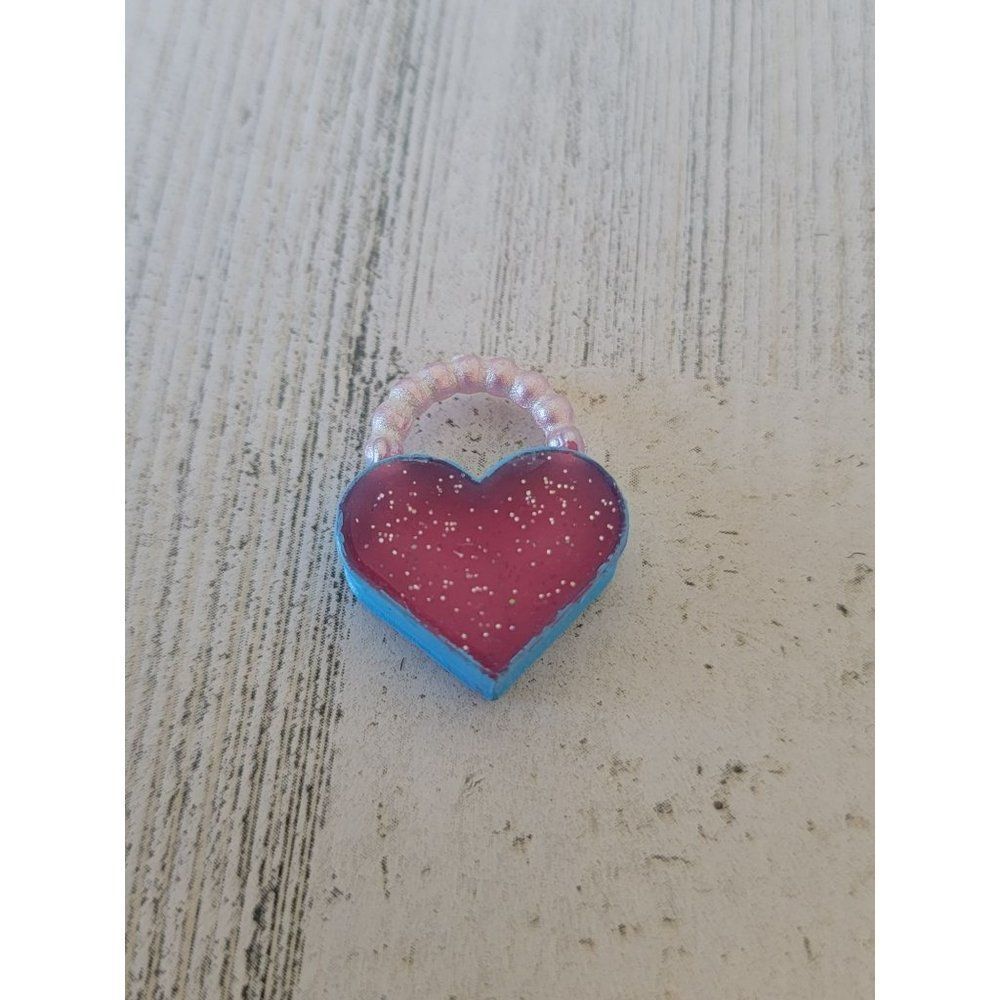Mini pink pearl heart purse clutch doll accessory toy figure‎